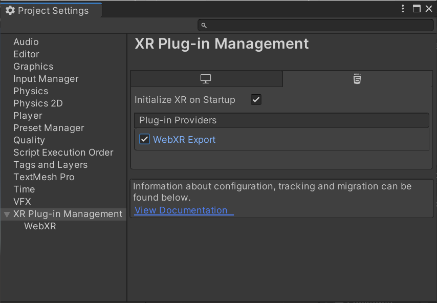 XR Plug-in Management